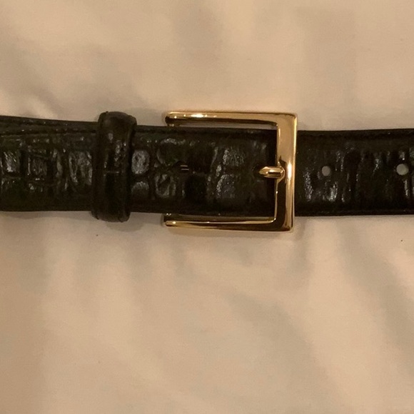 Jos. A. Bank Black Alligator Embossed Leather Dress Belt - Picture 2 of 8